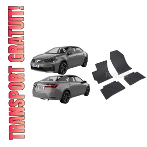 Set 4 covorase Toyota Corolla 2019-prezent, din cauciuc 100%, compatibile cu autoturismul TOYOTA Corolla