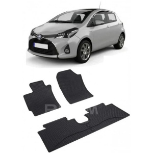 Set 4 covorase Toyota Yaris Hybrid 2012-2020, din cauciuc 100%, compatibile cu autoturismul TOYOTA Yaris v4114