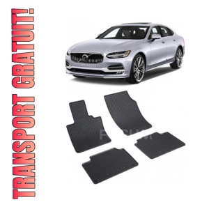 Set 4 covorase Volvo S90 2016-prezent, din cauciuc 100%, compatibile cu autoturismul VOLVO S90