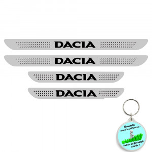 Set 4 protectii praguri auto autoadezive Dacia model 3 si breloc Succes, accesorii pentru autoturismul tau - masina v249006