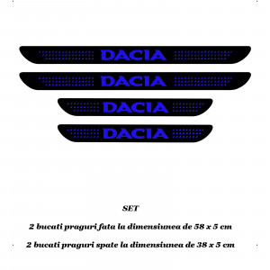 Set 4 protectii praguri auto autoadezive Dacia model 3 si breloc Succes, accesorii pentru autoturismul tau - masina v249026