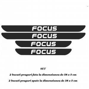 Set 4 protectii praguri auto autoadezive Focus si breloc Succes, accesorii pentru autoturismul tau - masina v246540