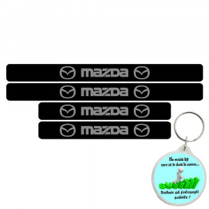 Set 4 protectii praguri auto autoadezive Mazda si breloc Succes, accesorii pentru autoturismul tau - masina v246818