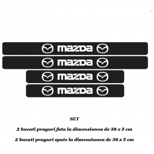 Set 4 protectii praguri auto autoadezive Mazda si breloc Succes, accesorii pentru autoturismul tau - masina v246837