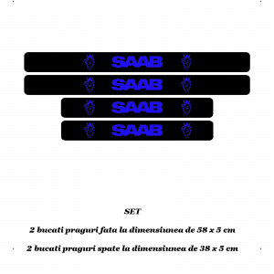 Set 4 protectii praguri auto, autoadezive Saab si breloc Succes, accesorii pentru autoturismul tau - masina v247144