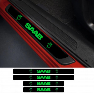 Set 4 protectii praguri auto, autoadezive Saab si breloc Succes, accesorii pentru autoturismul tau - masina v247147