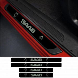 Set 4 protectii praguri auto, autoadezive Saab si breloc Succes, accesorii pentru autoturismul tau - masina v247149