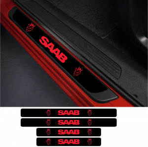 Set 4 protectii praguri auto, autoadezive Saab si breloc Succes, accesorii pentru autoturismul tau - masina v247157