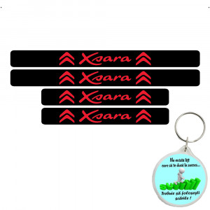 Set 4 protectii praguri auto autoadezive Xsara si breloc Succes, accesorii pentru autoturismul tau - masina v248327