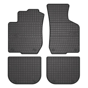 Set 5 covorase auto AUDI A3 (8L1) din 2013-2021, cu covoras tunel median, presuri auto din cauciuc, 4x Stickere auto cu AUDI - Img 3