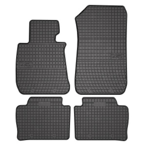 Set 5 covorase auto BMW Seria 3 (F30, F80) din 2006-2015, cu covoras tunel median, presuri auto din cauciuc, 4x Stickere auto cu BMW - Img 3