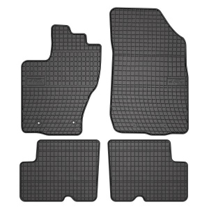 Set 5 covorase auto DACIA DUSTER (HS_) din 2010-2018, cu covoras tunel median, presuri auto din cauciuc, 4x Stickere auto cu DACIA - Img 3