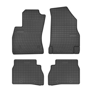 Set 5 covorase auto FIAT DOBLO Platform/Chassis (263_) din 2011-2016, cu covoras tunel median, presuri auto din cauciuc, 4x Stickere auto cu FIAT - Img 3
