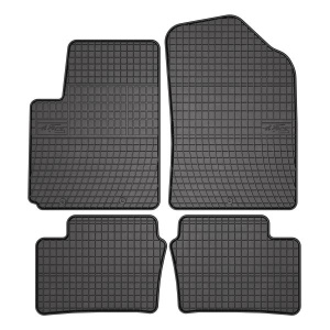 Set 5 covorase auto KIA PICANTO II (TA) din 2017-2022, cu covoras tunel median, presuri auto din cauciuc, 4x Stickere auto cu KIA - Img 3