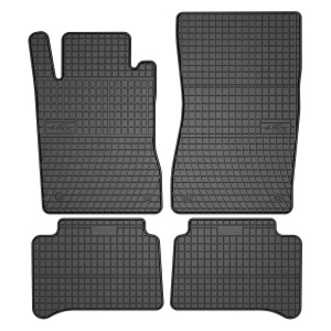 Set 5 covorase auto MERCEDES-BENZ E-CLASS (W211) din 2009-2016, cu covoras tunel median, presuri auto din cauciuc, 4x Stickere auto cu MERCEDES-BENZ - Img 3