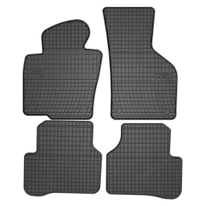 Set 5 covorase auto Volkswagen PASSAT B6 (3C2) din 2016-2020, cu covoras tunel median, presuri auto din cauciuc, 4x Stickere auto cu Volkswagen - Img 3