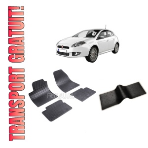 Set 5 covorase FIAT BRAVO II din 04.2007-07.2014, cu covoras tunel median, CAROSERIE HATCHBACK, Presuri cauciuc 100%, compatibil cu autoturismul FIAT BRAVO II, Rigum