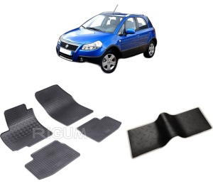 Set 5 covorase FIAT SEDICI din 2006-08.2013, cu covoras tunel median, CAROSERIE SUV, Presuri cauciuc 100%, compatibil cu autoturismul FIAT SEDICI, Rigum - Img 2