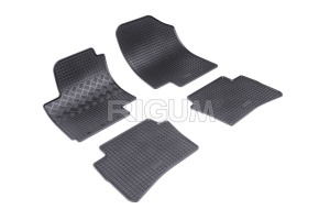 Set 5 covorase HYUNDAI I20 I din 01.2009-11.2014, cu covoras tunel median, CAROSERIE HATCHBACK, Presuri cauciuc 100%, compatibil cu autoturismul HYUNDAI I20 I, Rigum - Img 3