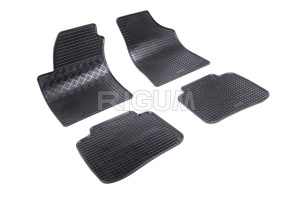Set 5 covorase KIA CERATO I din 2004-2009, cu covoras tunel median, CAROSERIE SEDAN, Presuri cauciuc 100%, compatibil cu autoturismul KIA CERATO I, Rigum - Img 3