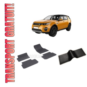 Set 5 covorase LAND ROVER DISCOVERY SPORT din 01.2015-PREZENT, cu covoras tunel median, CAROSERIE SUV, Presuri cauciuc 100%, compatibil cu autoturismul LAND ROVER DISCOVERY SPORT, Rigum