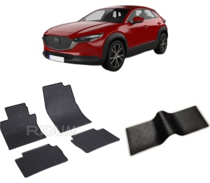 Set 5 covorase MAZDA CX -30 din 08.2019-PREZENT, cu covoras tunel median, CAROSERIE SUV, Presuri cauciuc 100%, compatibil cu autoturismul MAZDA CX -30, Rigum - Img 2