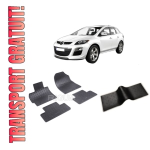 Set 5 covorase MAZDA CX -7 din 07.2007-08.2012, cu covoras tunel median, CAROSERIE SUV BENZINA, Presuri cauciuc 100%, compatibil cu autoturismul MAZDA CX -7, Rigum