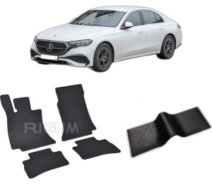 Set 5 covorase MERCEDES E-CLASS W214 din 05.2023-PREZENT, cu covoras tunel median, CAROSERIE SEDAN, Presuri cauciuc 100%, compatibil cu autoturismul MERCEDES E-CLASS W214, Rigum - Img 2