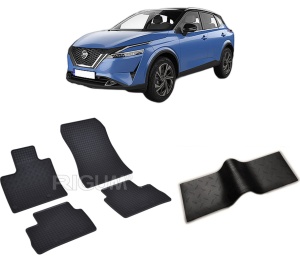 Set 5 covorase NISSAN QASHQAI III din 06.2021-PREZENT, cu covoras tunel median, CAROSERIE SUV, Presuri cauciuc 100%, compatibil cu autoturismul NISSAN QASHQAI III, Rigum - Img 2