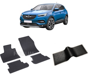 Set 5 covorase OPEL GRANDLAND X PHEV din 11.2019-PREZENT, cu covoras tunel median, CAROSERIE SUV, Presuri cauciuc 100%, compatibil cu autoturismul OPEL GRANDLAND X PHEV, Rigum - Img 2