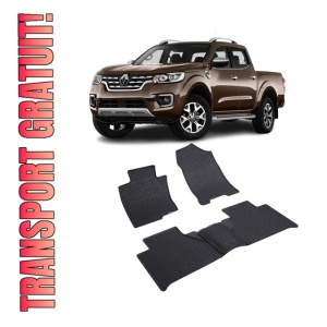 Set 5 covorase Renault Alaskan 2017- 2021, din cauciuc 100%, compatibile cu autoturismul RENAULT Alaskan