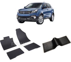 Set 5 covorase SSANG YONG KORANDO IV din 09.2019-PREZENT, cu covoras tunel median, CAROSERIE SUV, Presuri cauciuc 100%, compatibil cu autoturismul SSANG YONG KORANDO IV, Rigum - Img 2