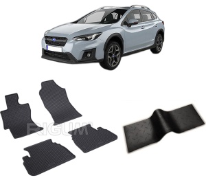 Set 5 covorase SUBARU XV E-BOXER din 12.2019-PREZENT, cu covoras tunel median, CAROSERIE SUV, Presuri cauciuc 100%, compatibil cu autoturismul SUBARU XV E-BOXER, Rigum - Img 2