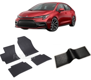 Set 5 covorase TOYOTA COROLLA XII E210 din 02.2019-PREZENT, cu covoras tunel median, CAROSERIE HATCHBACK, Presuri cauciuc 100%, compatibil cu autoturismul TOYOTA COROLLA XII E210, Rigum - Img 2