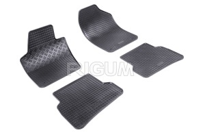 Set 5 covorase VOLKSWAGEN POLO V din 05.2009-09.2017, cu covoras tunel median, CAROSERIE HATCHBACK, Presuri cauciuc 100%, compatibil cu autoturismul VOLKSWAGEN POLO V, Rigum - Img 3