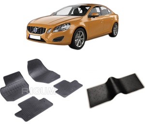 Set 5 covorase VOLVO S 60 II din 06.2010-09.2018, cu covoras tunel median, CAROSERIE SEDAN, Presuri cauciuc 100%, compatibil cu autoturismul VOLVO S 60 II, Rigum - Img 2