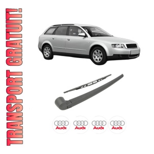 Set brat stergator spate cu lamela pentru AUDI A4 B6 Avant (8E5) din 2001-2004, pentru spate, din cauciuc siliconat rezistent, 4 stickere auto AUDI
