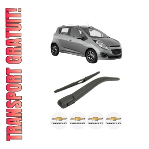 Set brat stergator spate cu lamela pentru CHEVROLET SPARK (M300) din 2010, pentru spate, din cauciuc siliconat rezistent, 4 stickere auto CHEVROLET