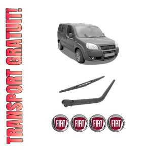 Set brat stergator spate cu lamela pentru FIAT DOBLO MPV (119_, 223_) din 2001-2005, pentru spate, din cauciuc siliconat rezistent, 4 stickere auto FIAT
