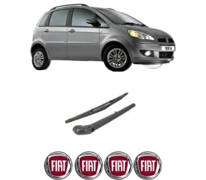 Set brat stergator spate cu lamela pentru FIAT IDEA (350_) din 2003-2012, pentru spate, din cauciuc siliconat rezistent, 4 stickere auto FIAT v2185