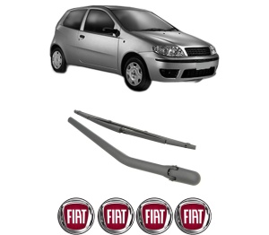 Set brat stergator spate cu lamela pentru FIAT PUNTO (188_) din 1999-2012, pentru spate, din cauciuc siliconat rezistent, 4 stickere auto FIAT v2125