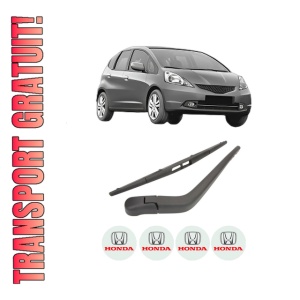 Set brat stergator spate cu lamela pentru HONDA JAZZ III (GE_, GG_, GP_, ZA_) din 2008-2014, pentru spate, din cauciuc siliconat rezistent, 4 stickere auto HONDA