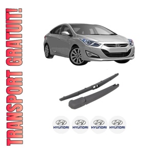 Set brat stergator spate cu lamela pentru HYUNDAI i40 I (VF) din 2012-2019, pentru spate, din cauciuc siliconat rezistent, 4 stickere auto HYUNDAI