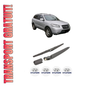 Set brat stergator spate cu lamela pentru HYUNDAI SANTA FÉ II (CM) din 2006-2012, pentru spate, din cauciuc siliconat rezistent, 4 stickere auto HYUNDAI