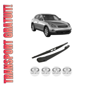Set brat stergator spate cu lamela pentru INFINITI EX din 2008-2013, pentru spate, din cauciuc siliconat rezistent, 4 stickere auto INFINITI