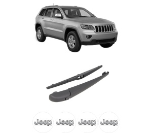 Set brat stergator spate cu lamela pentru JEEP GRAND CHEROKEE IV (WK, WK2) din 2010-2014, pentru spate, din cauciuc siliconat rezistent, 4 stickere auto JEEP v1768