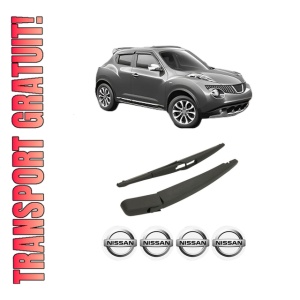 Set brat stergator spate cu lamela pentru NISSAN JUKE (F15) din 2010-2019, pentru spate, din cauciuc siliconat rezistent, 4 stickere auto NISSAN
