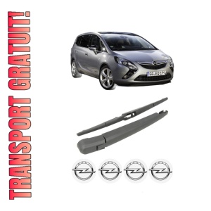 Set brat stergator spate cu lamela pentru OPEL ZAFIRA TOURER C (P12) din 2011-2015, pentru spate, din cauciuc siliconat rezistent, 4 stickere auto OPEL