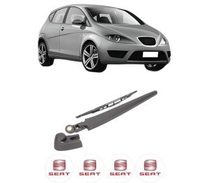 Set brat stergator spate cu lamela pentru SEAT ALTEA (5P1) din 2004-2015, pentru spate, din cauciuc siliconat rezistent, 4 stickere auto SEAT v605