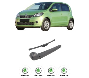 Set brat stergator spate cu lamela pentru SKODA CITIGO (NF1) din 2011-2019, pentru spate, din cauciuc siliconat rezistent, 4 stickere auto SKODA v540